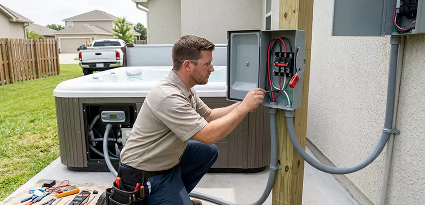 Outdoor Hot Tub Electrical Installation in Ankeny